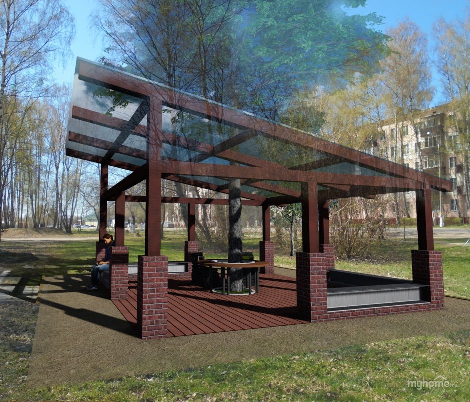 Tiny House с односкатной крышей