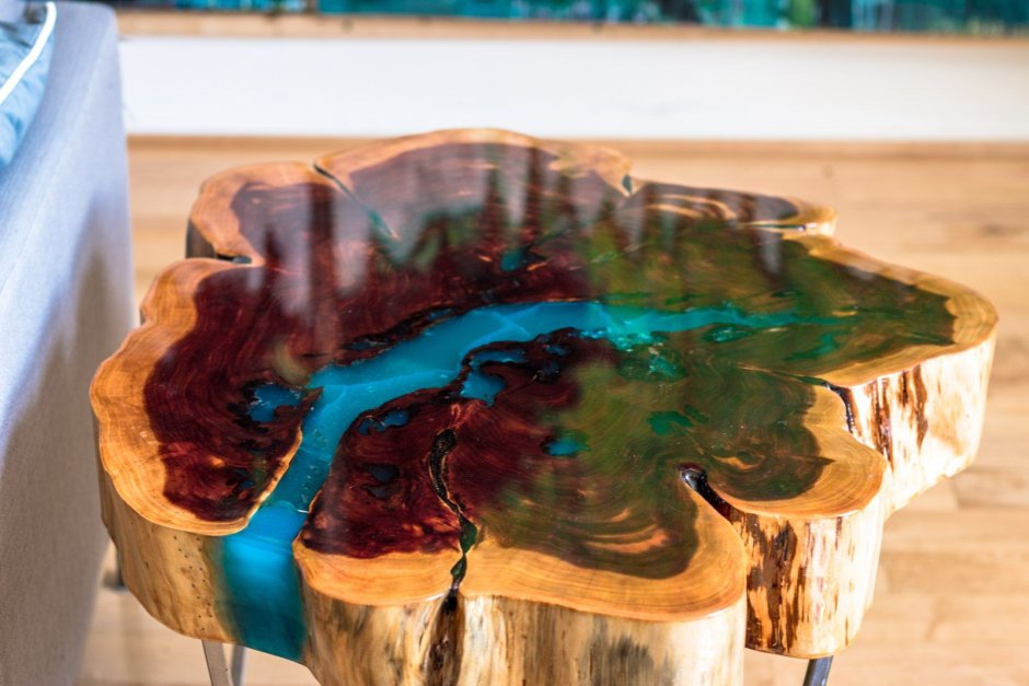 Столы светильники из эпоксидной смолы