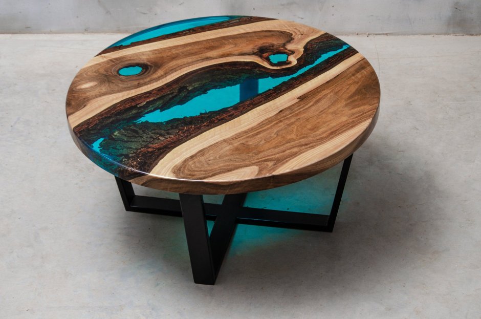 Epoxy Resin River Table. Мебель