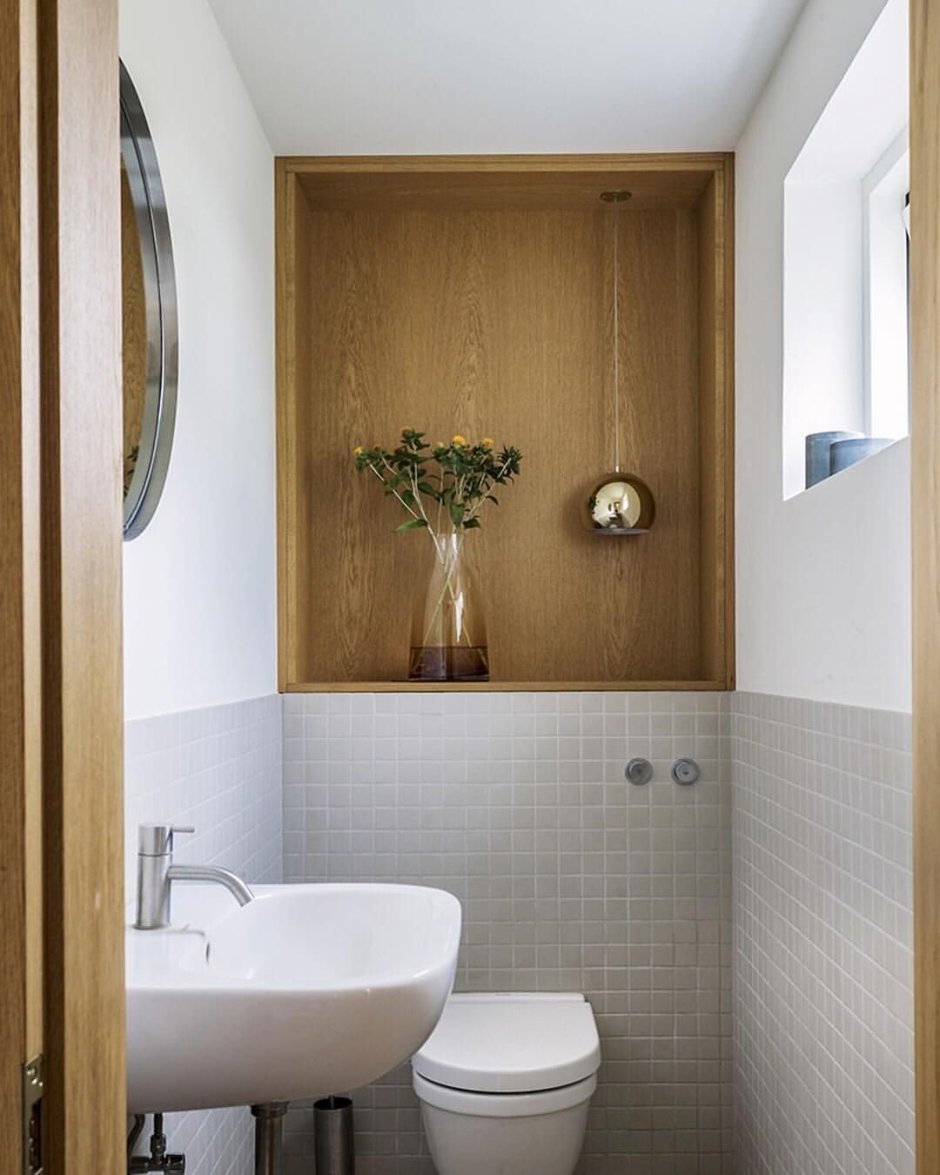 Узкая раковина для туалета