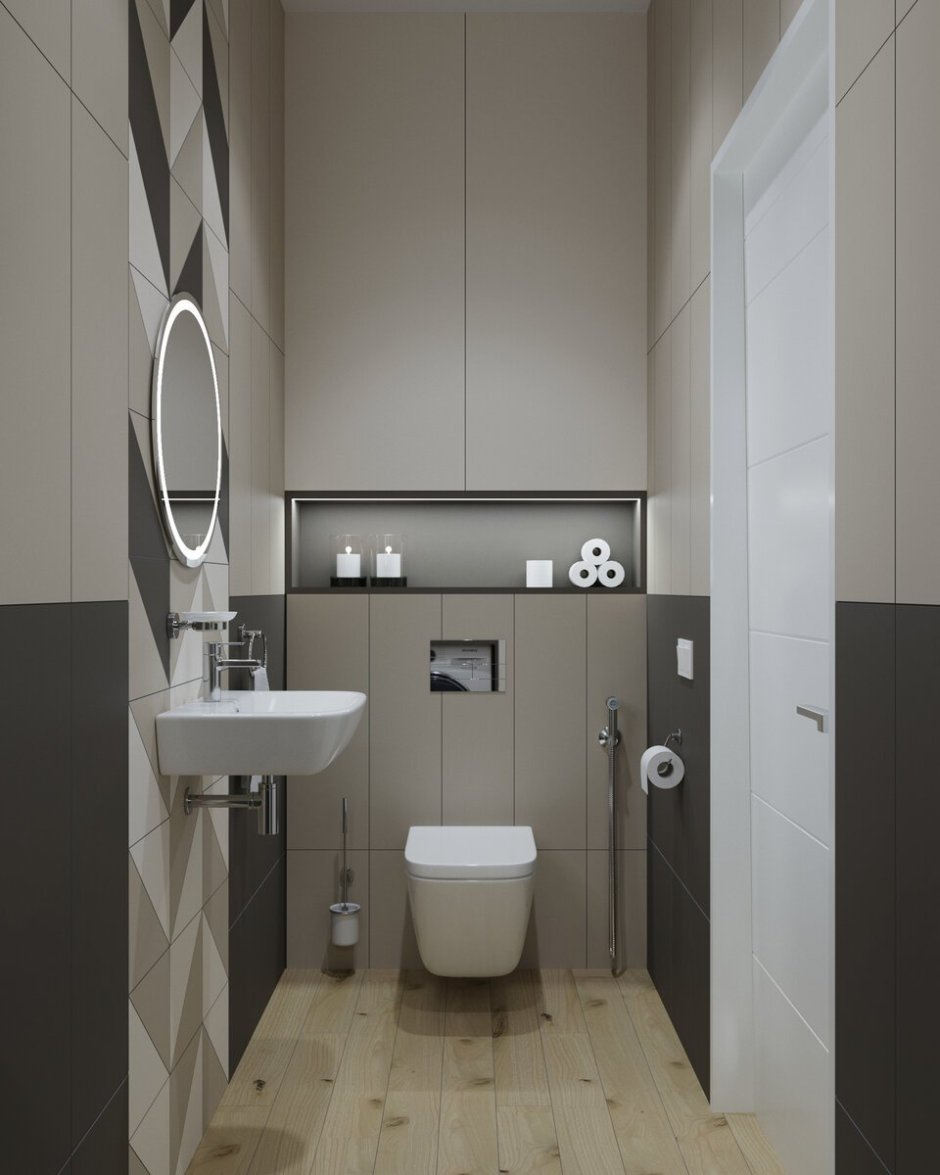 Узкая раковина для туалета