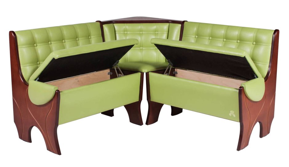Зеленый диван винтертере