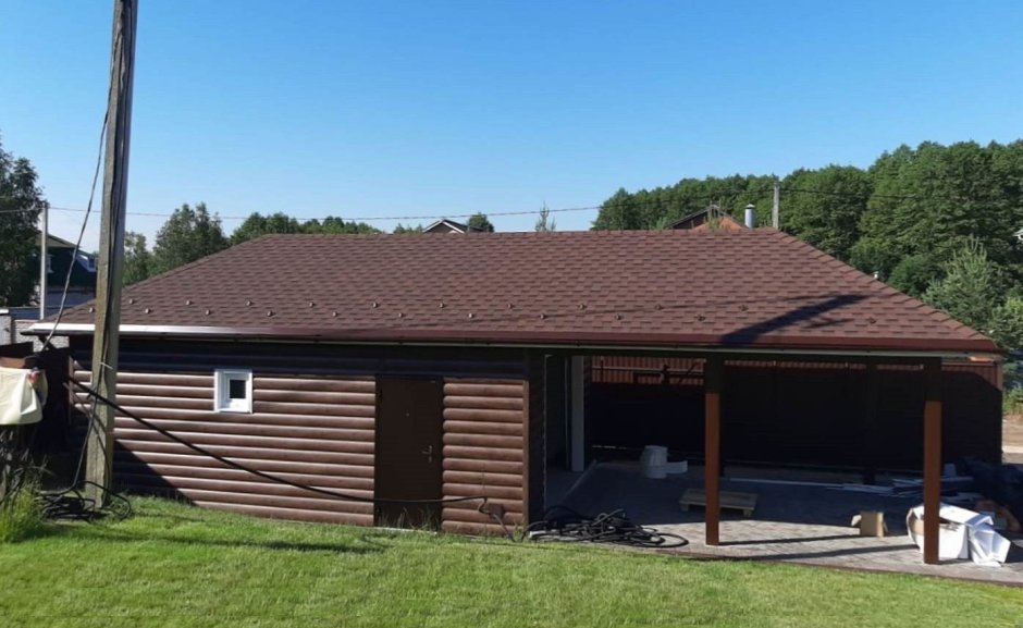 Вальмовая кровля на гараж