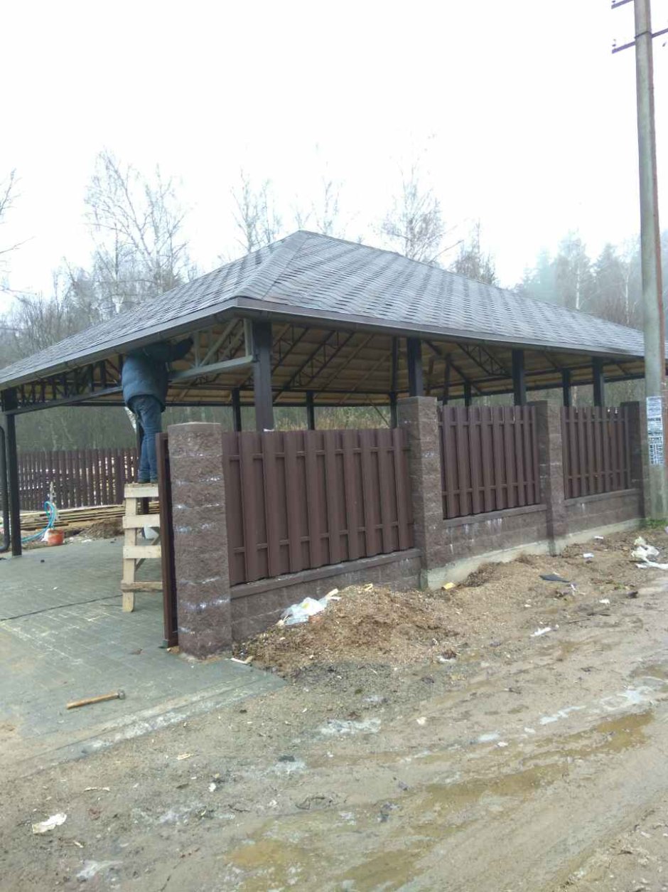 Навес 2х2 четырехскатный