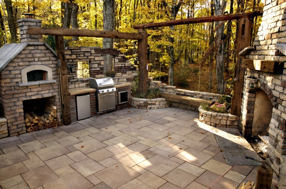 Беседка из блоков