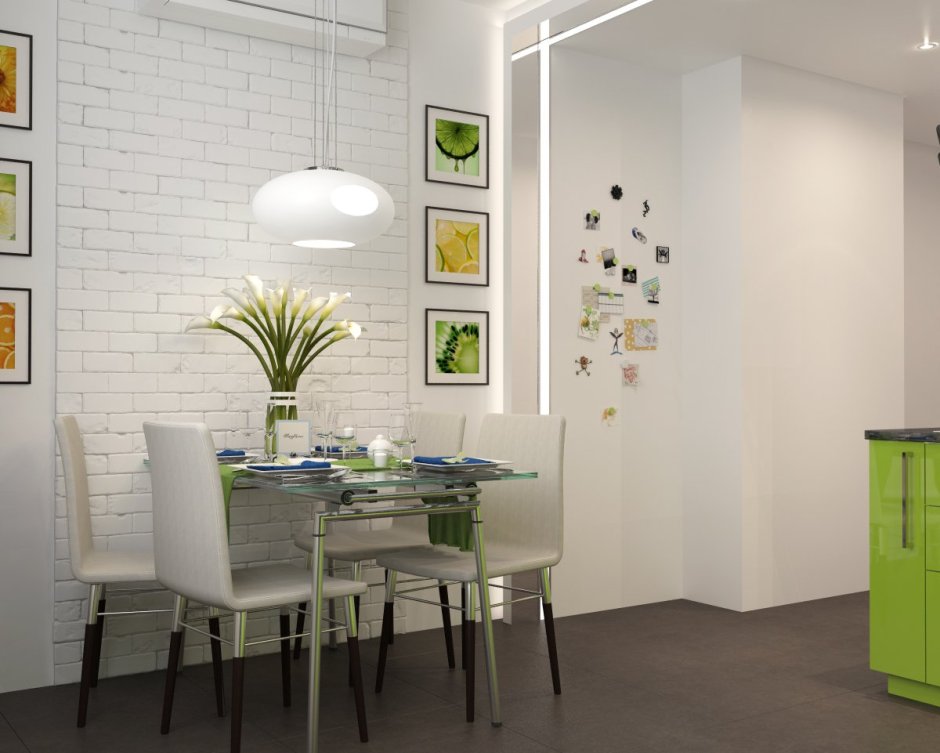 Зеркало в обеденной зоне