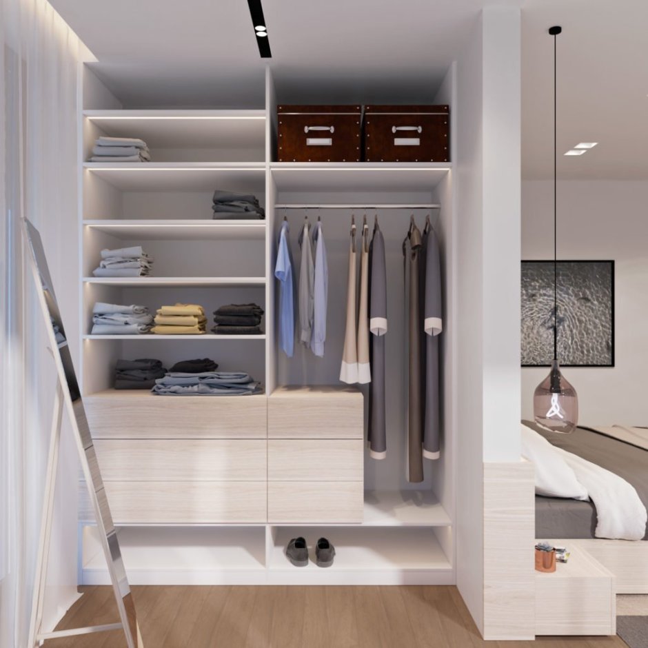 Маленькая гардеробная комната планировка 1.5х1