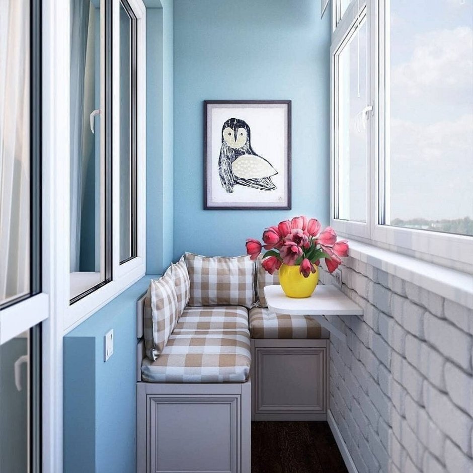 Сочетание цветов в интерьере балкона