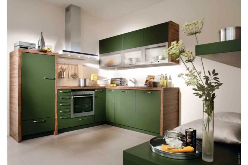 Кухня Силк изумрудный