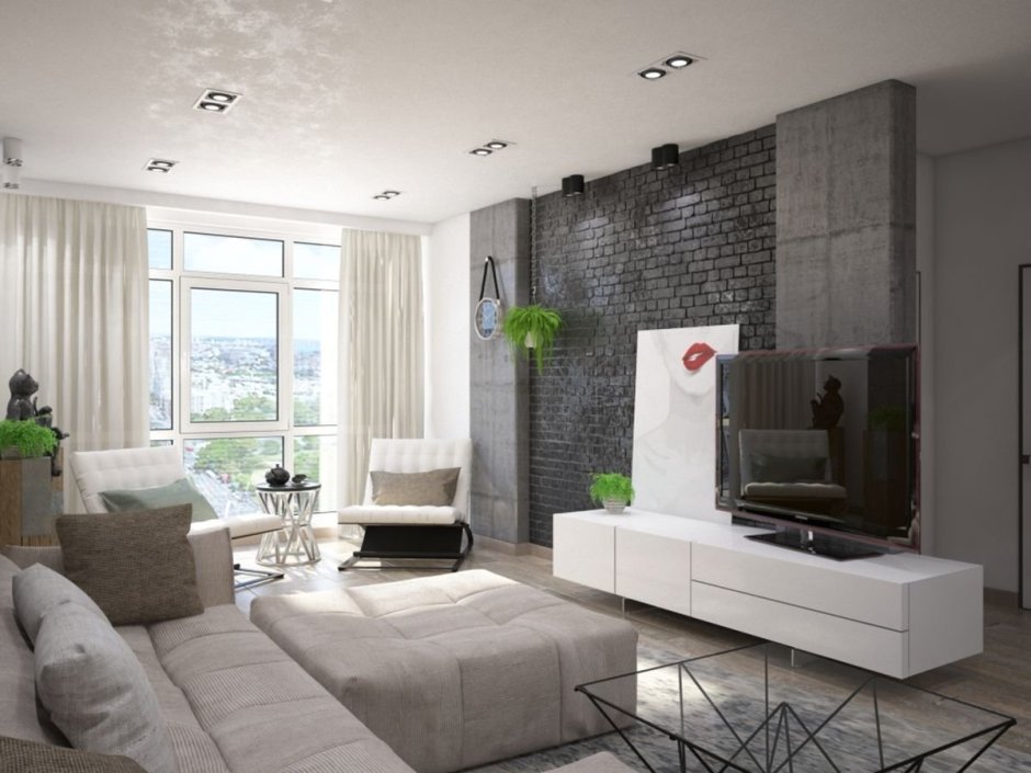 Шторы в гостиную в современном стиле