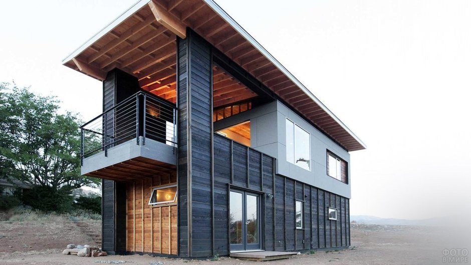 Барнхаус с односкатной крышей