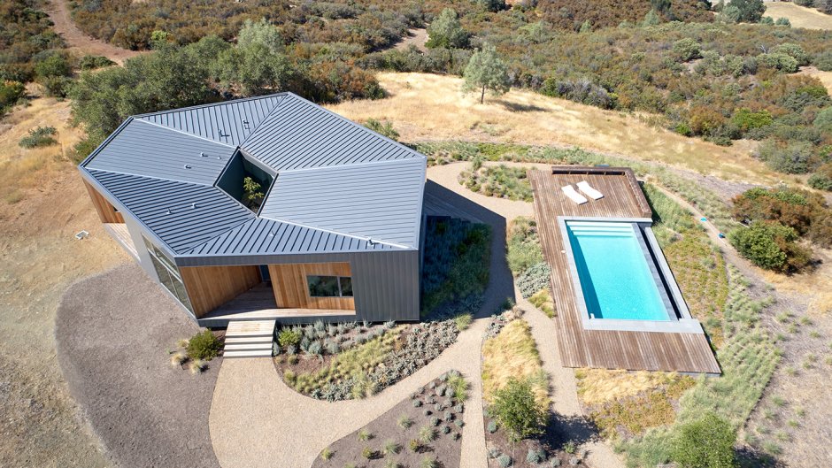 Современные дома с шестиугольником