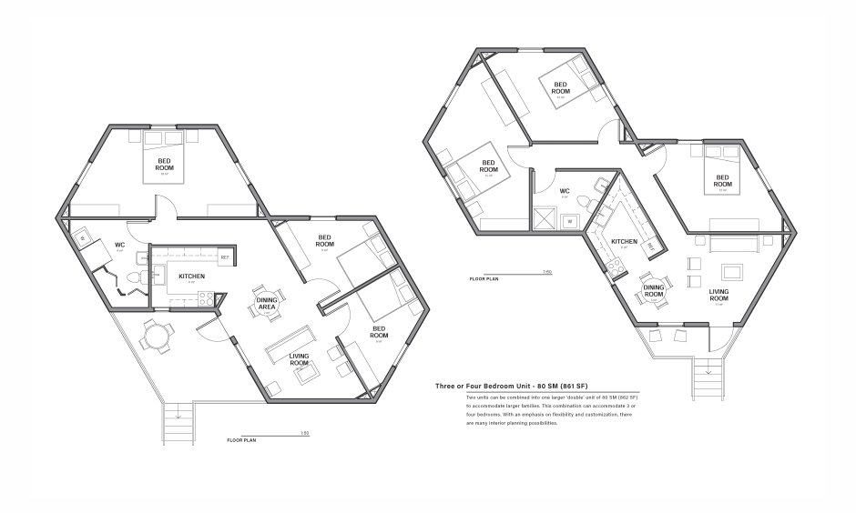 Дом шестигранник планировка