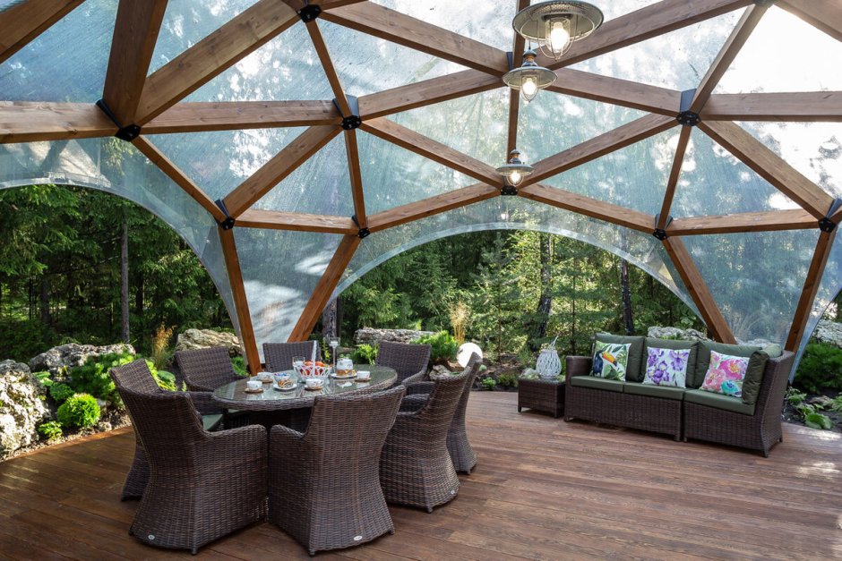 Квадро купольная беседка