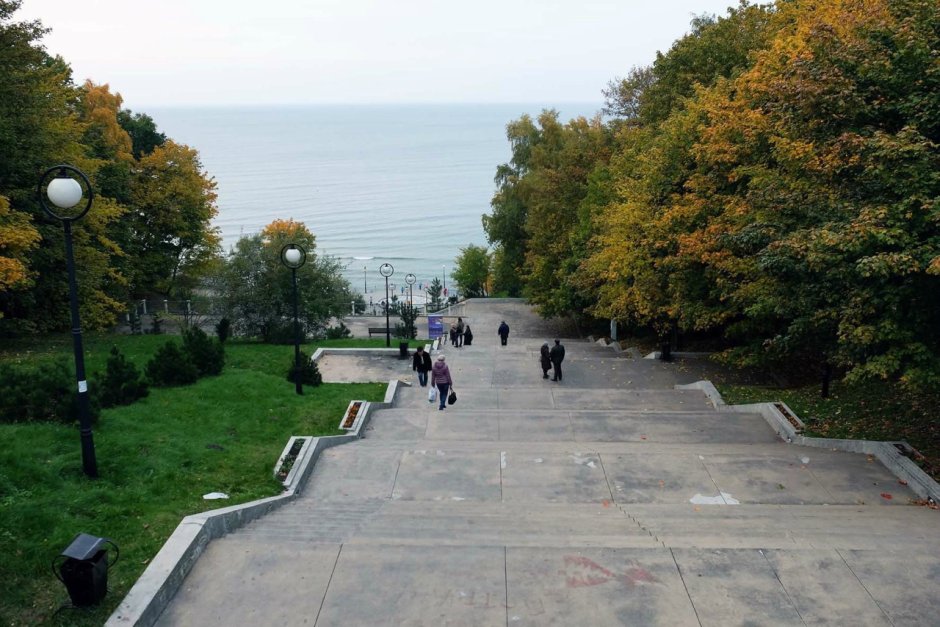 Лестница на променаде в Светлогорске