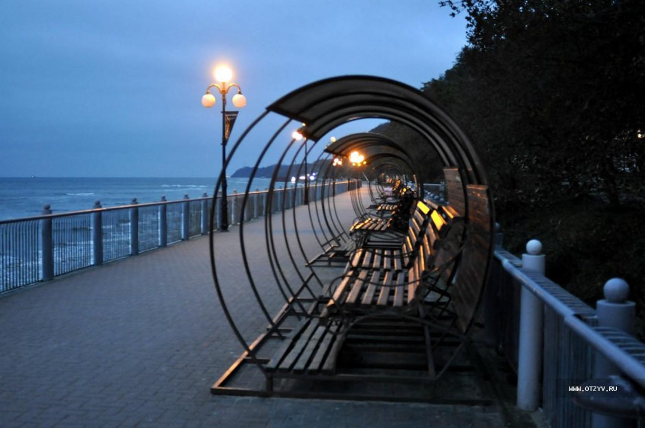 Вид на Центральный спуск Балтийское море Светлогорск