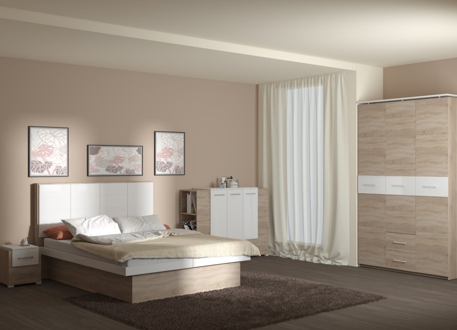 Спальня в минималистическом стиле 12 кв.м