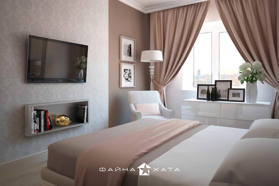 Бежевая спальня