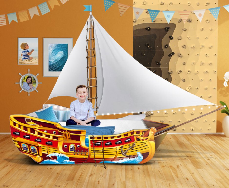 Детская кровать самолет СЛАВМЕБЕЛЬ