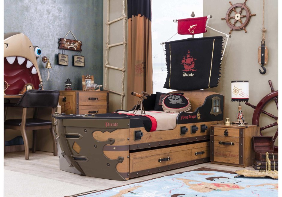 Детская кровать в морском стиле