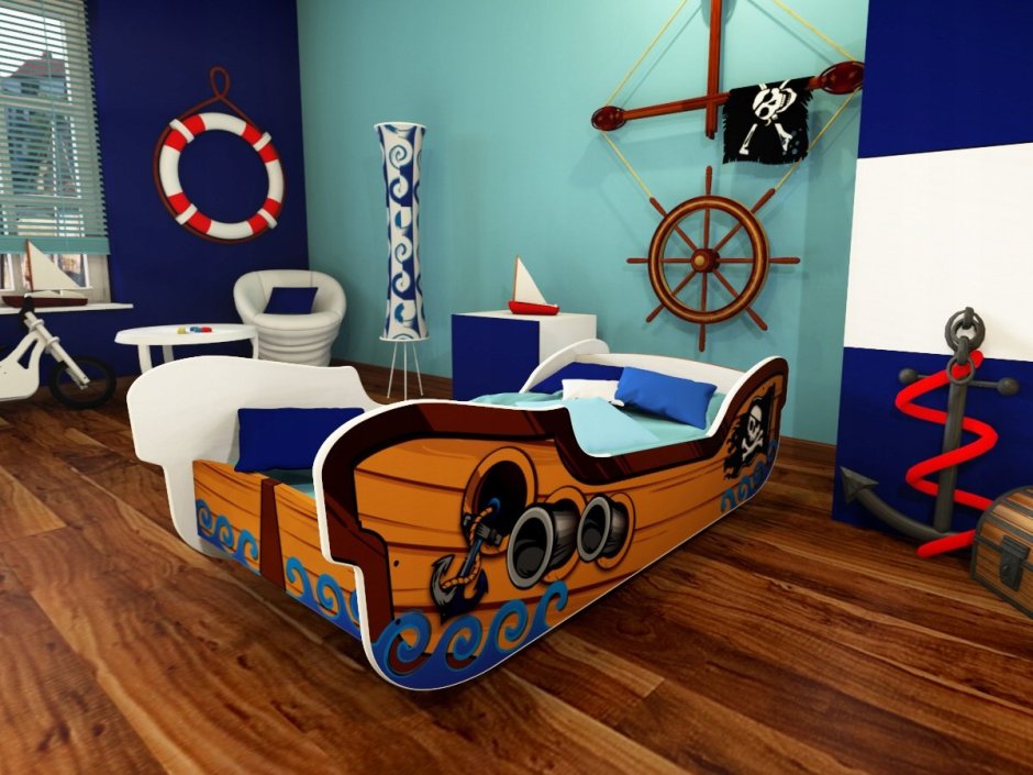 Кровать пиратский корабль