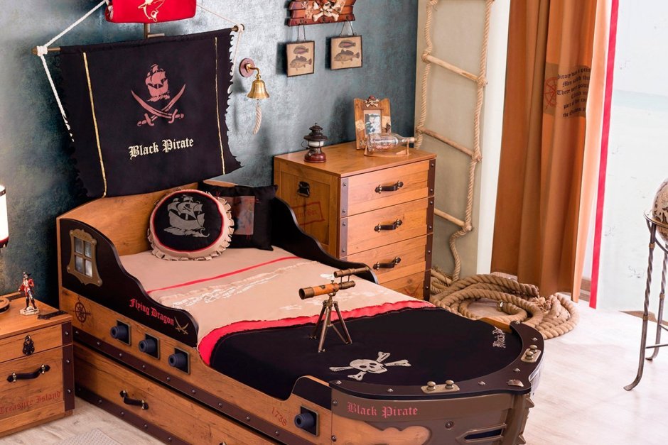 Кровать корабль для девочки