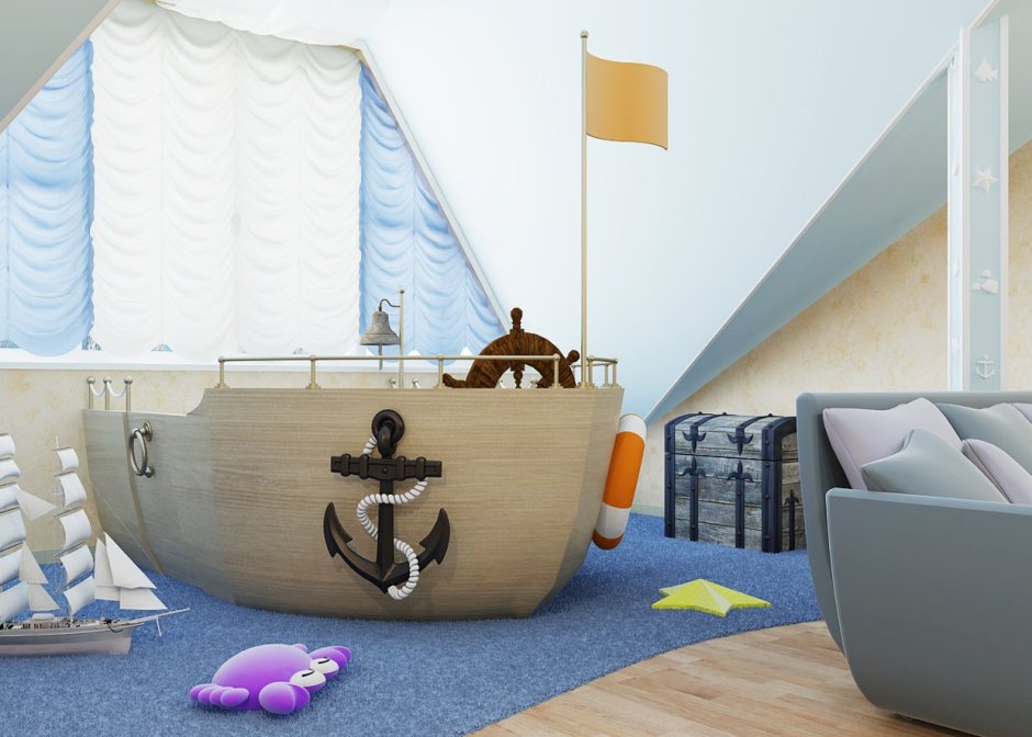 Кровать корабль