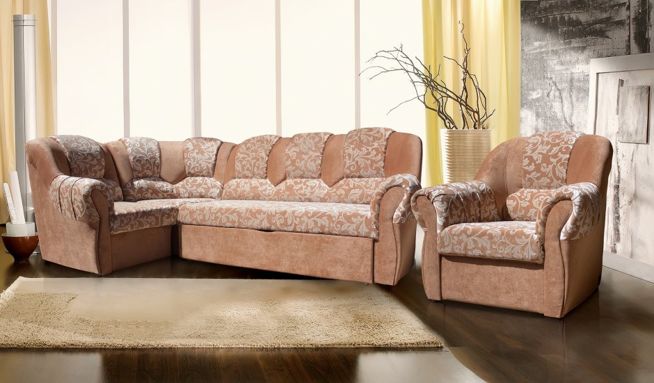 Угловой набор мягкой мебели