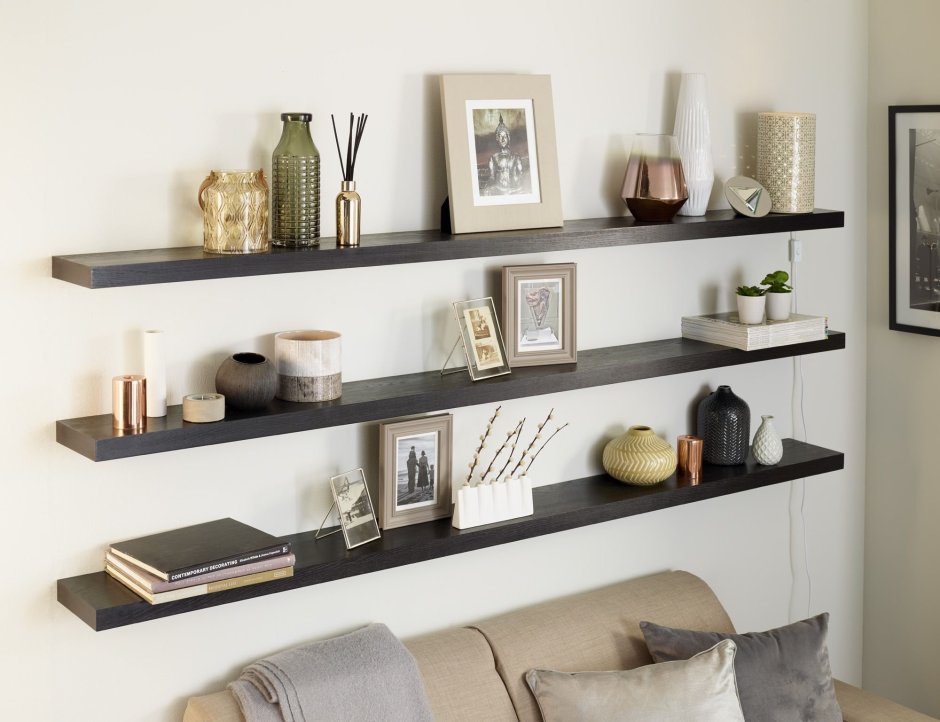 Открытые полки на стену