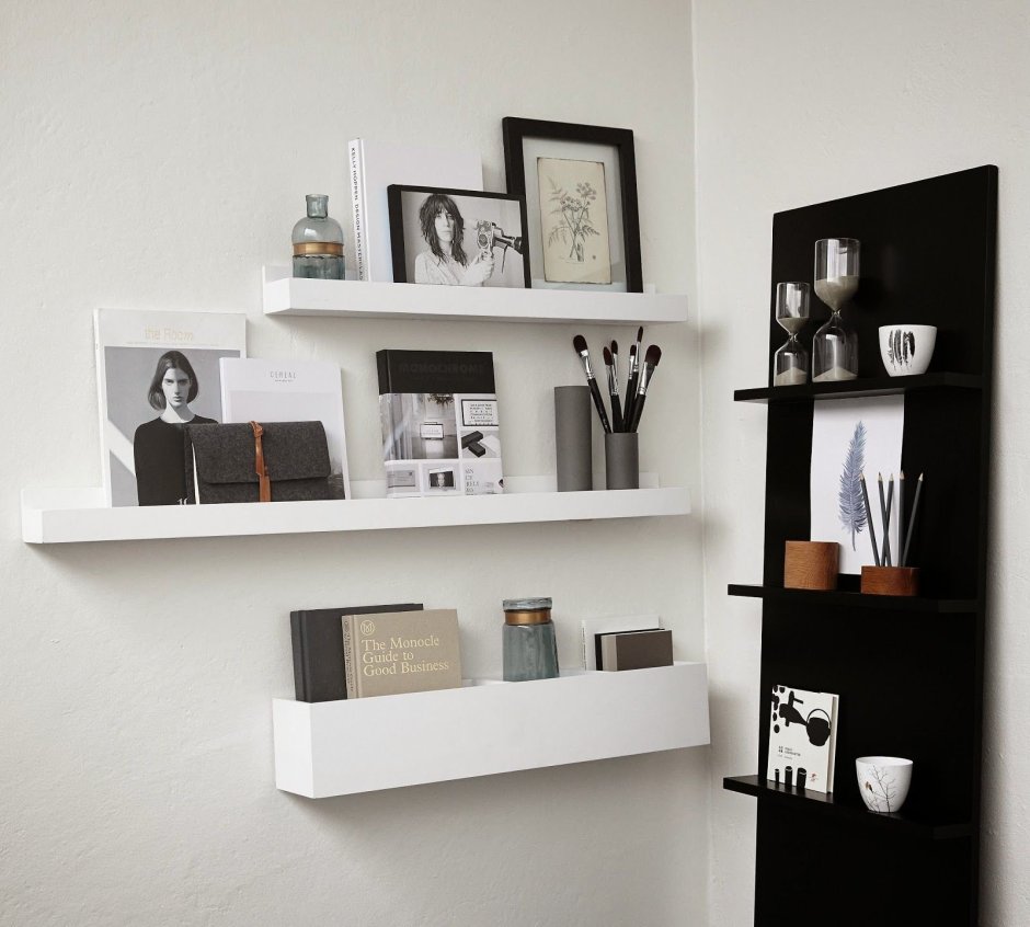 Полки настенные белые