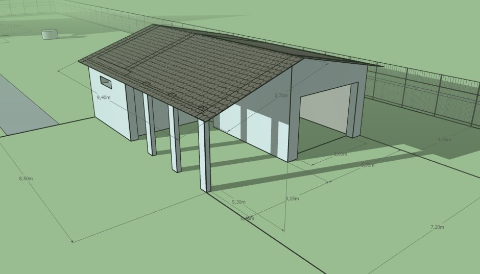 Односкатная кровля стропильная система