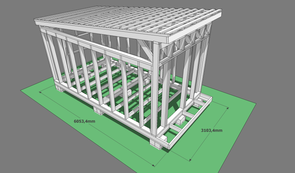 Угол ската для односкатной кровли