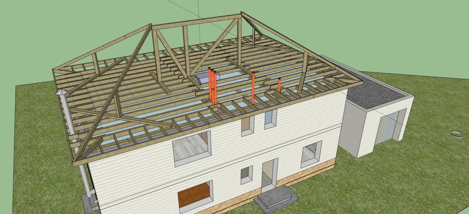 Шаг стропильной системы односкатной крыши