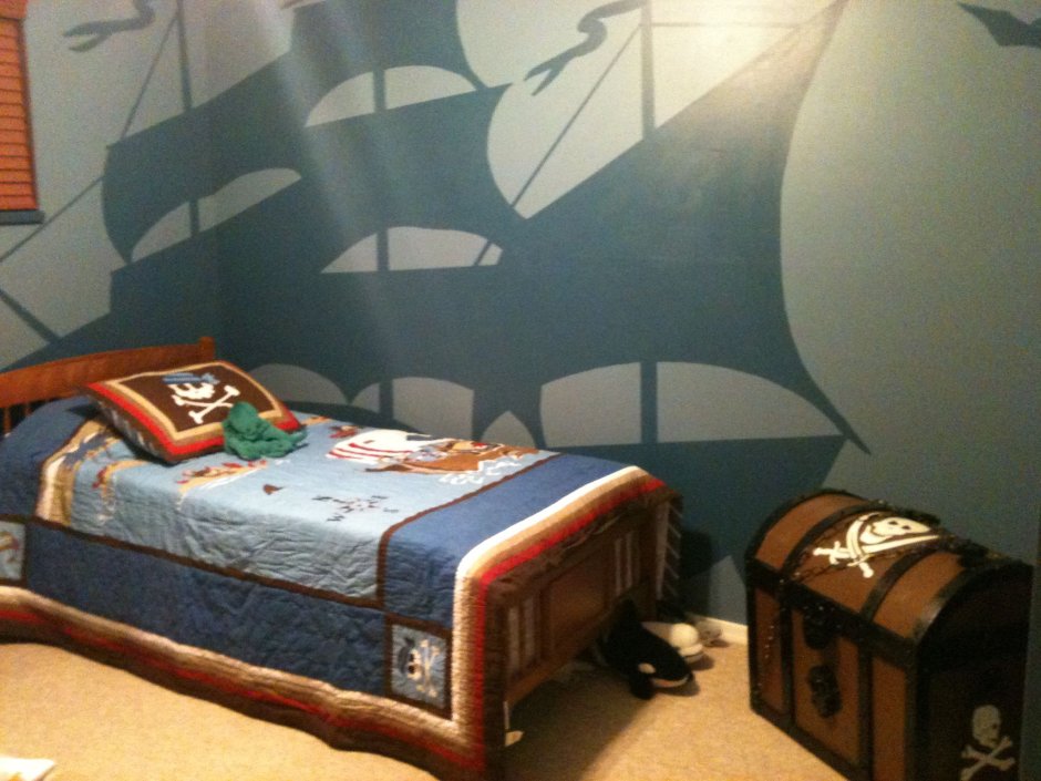 Спальня в пиратском стиле для мальчика