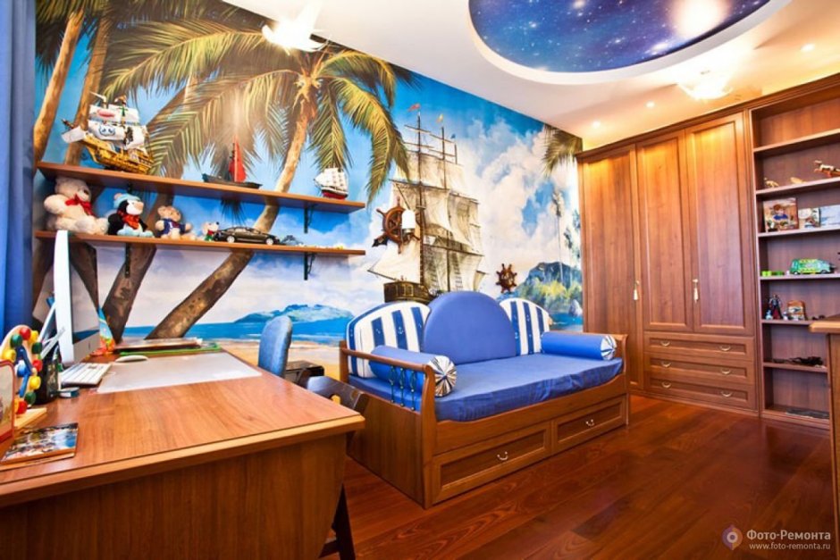 Фотообои корабль в детской