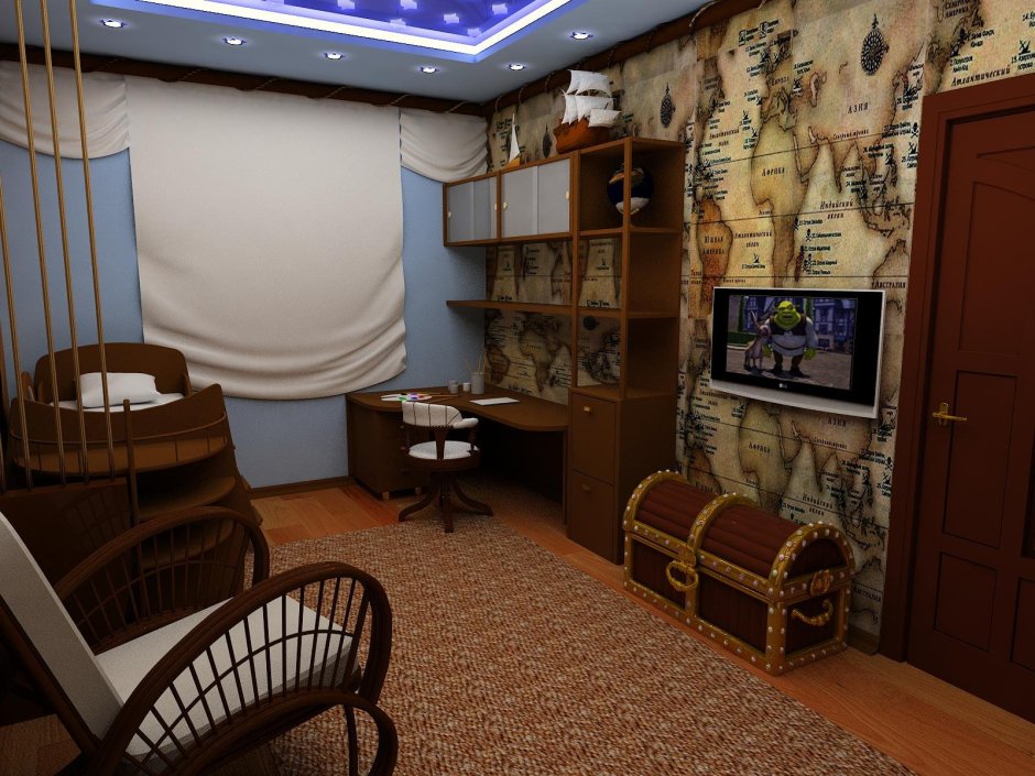 Пиратский стиль в интерьере