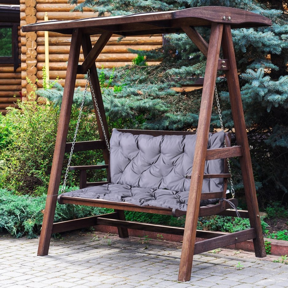 Качели деревянные