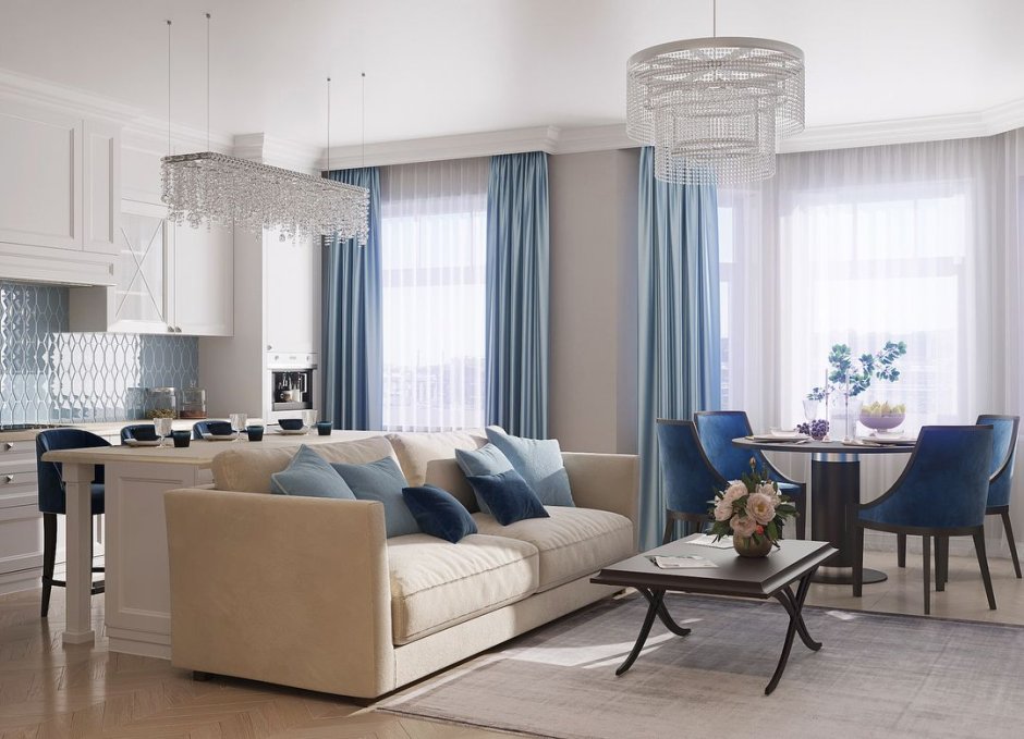 Бирюзовые стулья для кухни