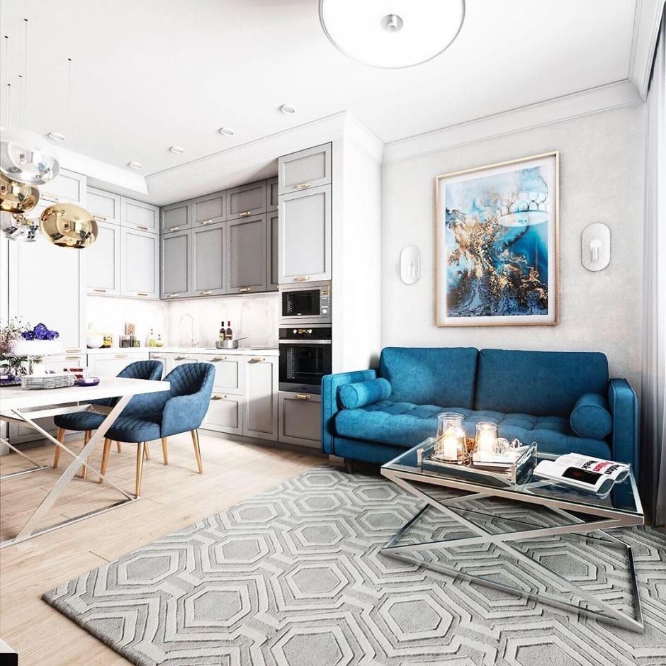 Кухня-гостиная в современном стиле