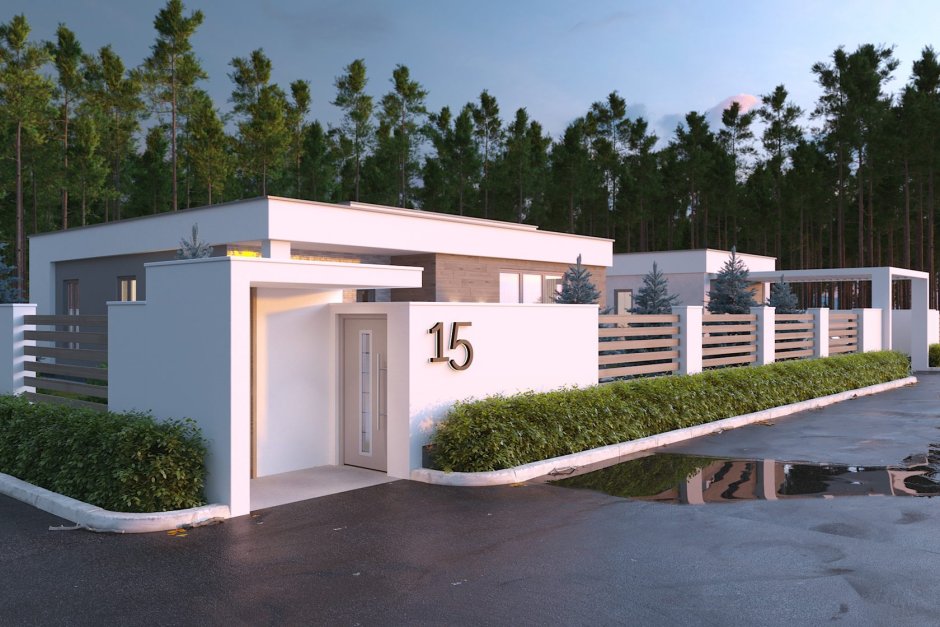 Одноэтажный с эксплуатируемой крышей