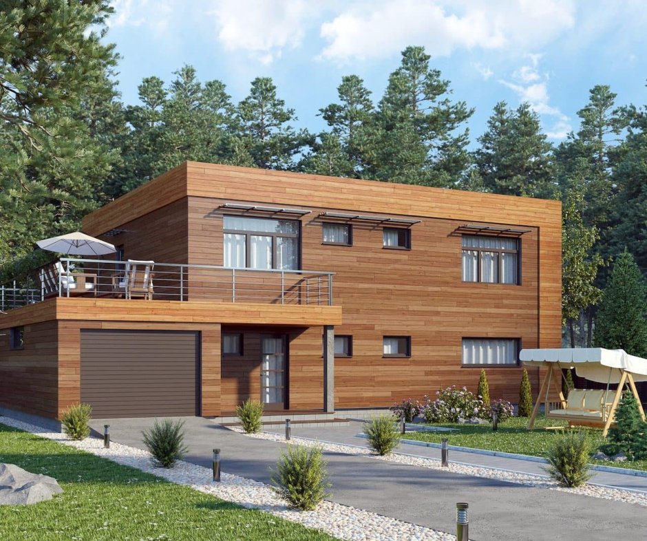 Дом с плоской кровлей