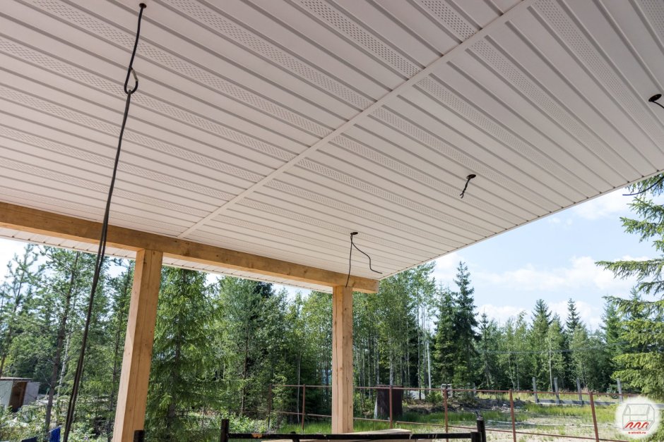 Подшивка навеса снизу