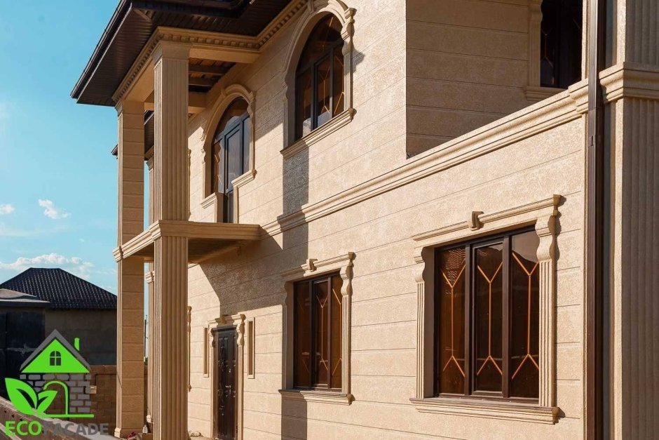 Жидкий травертин для отделки фасада