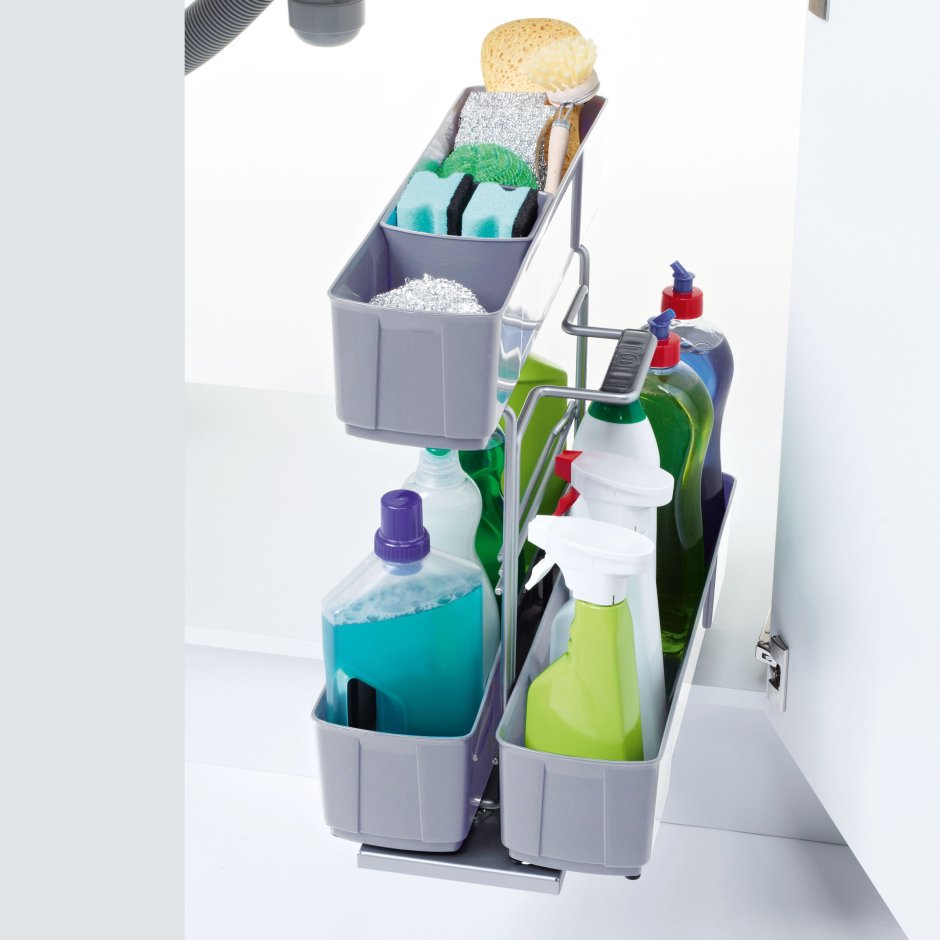 Шкаф для хранения швабр и ведер в ванной