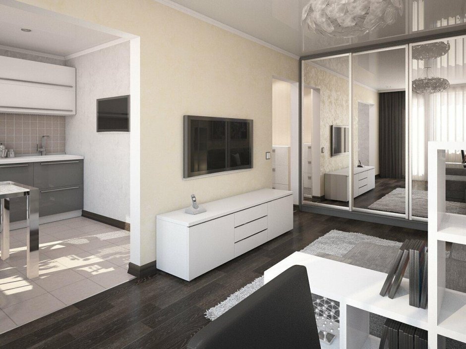 Минимализм в однокомнатной квартире