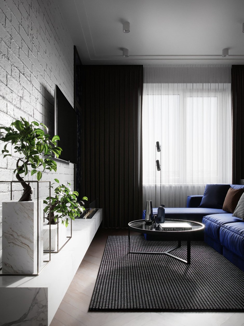 Зал в стиле Минимализм в квартире