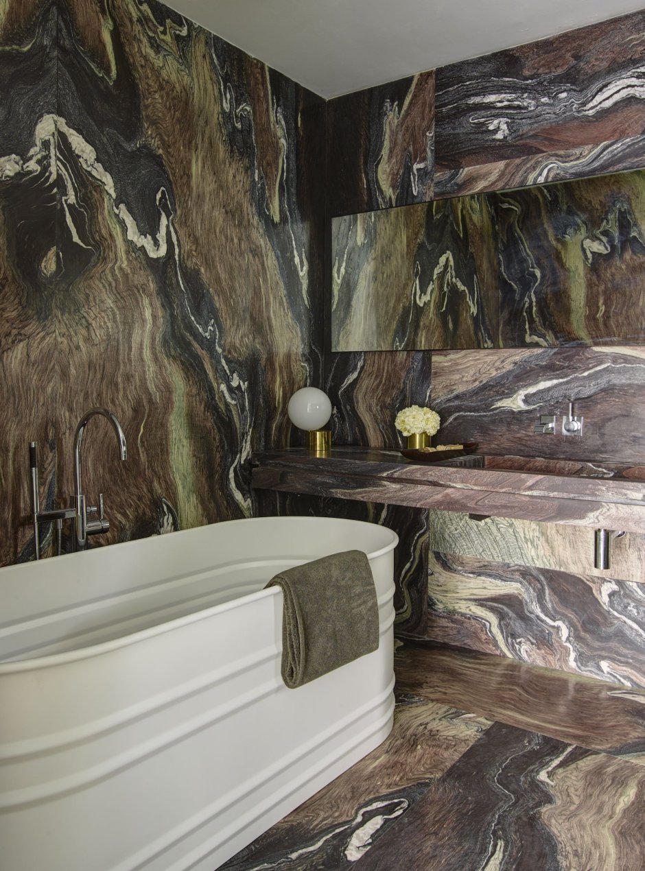 Гибкий мрамор в ванной комнате