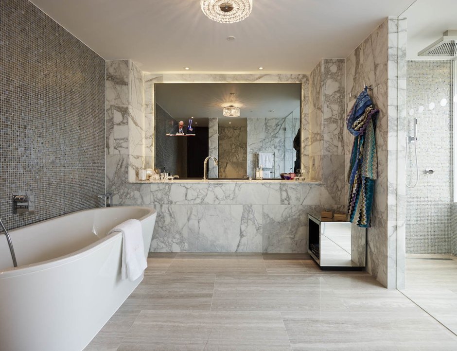 Ванная комната под мрамор