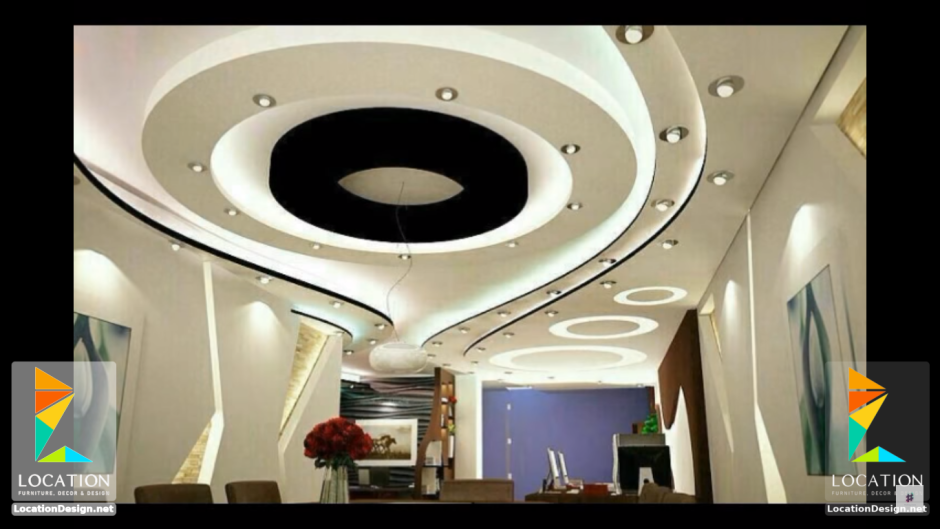 Фигурные потолки из гипсокартона хайтек