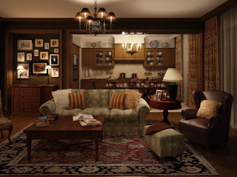 Английский стиль в интерьере квартиры